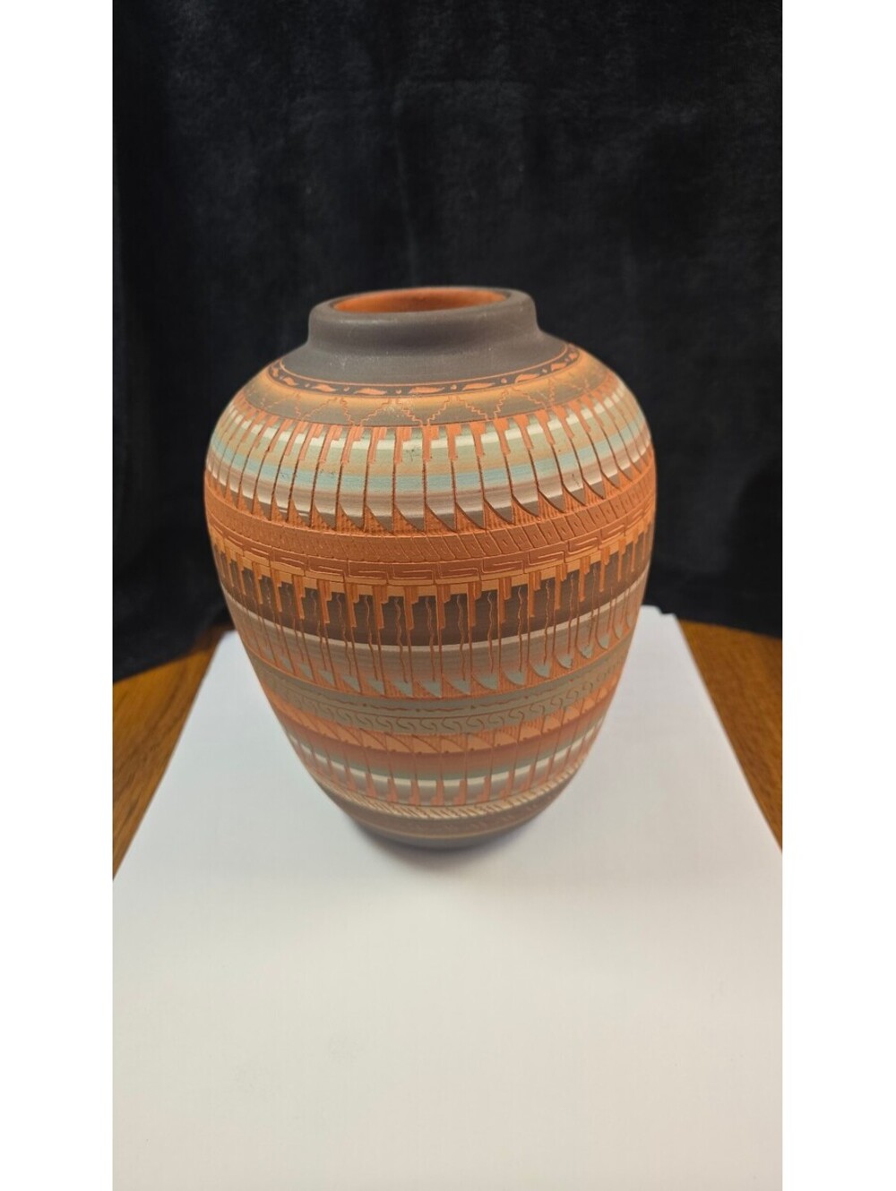 Handcrafted Navajo Pottery Vase Signed by C. Billy